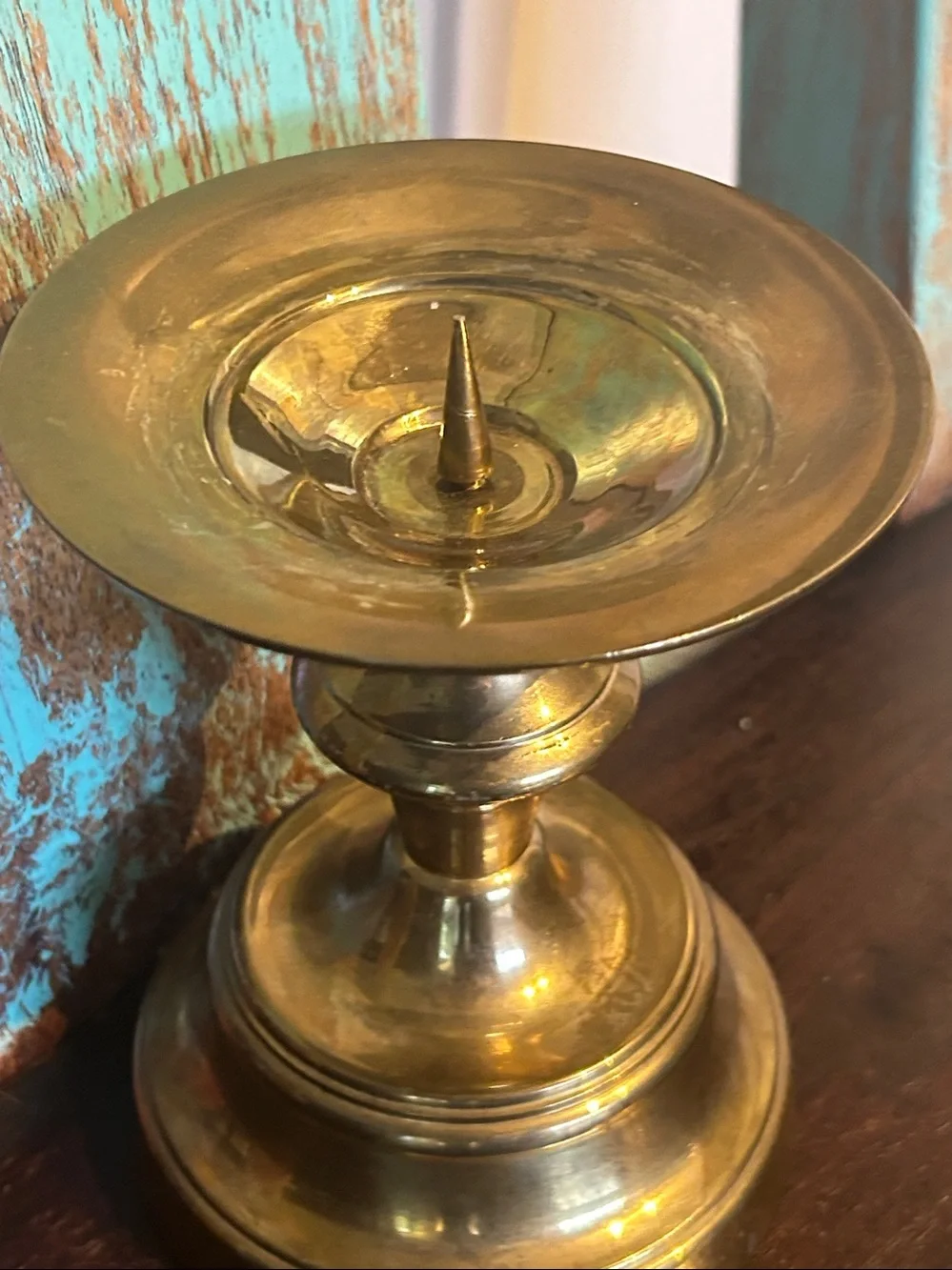 Large Brass Candle Holder